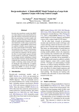 llm-jp-modernbert: A ModernBERT Model Trained on a Large-Scale Japanese Corpus with Long Context Length