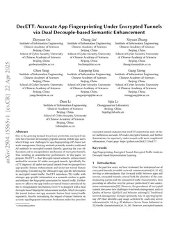DecETT: Accurate App Fingerprinting Under Encrypted Tunnels via Dual Decouple-based Semantic Enhancement