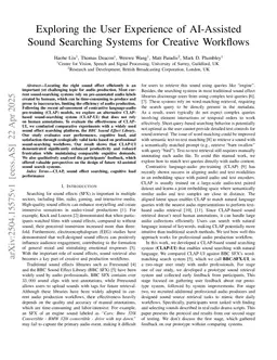 Exploring the User Experience of AI-Assisted Sound Searching Systems for Creative Workflows