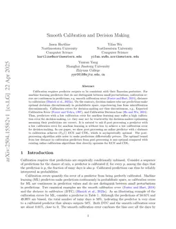 Smooth Calibration and Decision Making