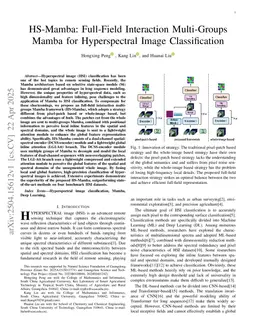 HS-Mamba: Full-Field Interaction Multi-Groups Mamba for Hyperspectral Image Classification
