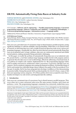 DR.FIX: Automatically Fixing Data Races at Industry Scale