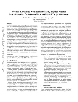 Motion-Enhanced Nonlocal Similarity Implicit Neural Representation for Infrared Dim and Small Target Detection