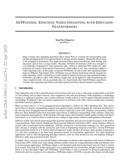 DiTPainter: Efficient Video Inpainting with Diffusion Transformers