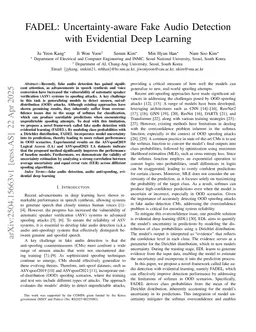 FADEL: Uncertainty-aware Fake Audio Detection with Evidential Deep Learning