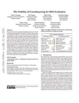 The Viability of Crowdsourcing for RAG Evaluation