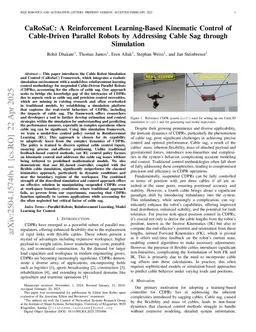 CaRoSaC: A Reinforcement Learning-Based Kinematic Control of Cable-Driven Parallel Robots by Addressing Cable Sag through Simulation