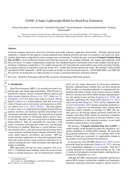 GADS: A Super Lightweight Model for Head Pose Estimation