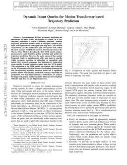 Dynamic Intent Queries for Motion Transformer-based Trajectory Prediction