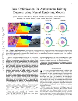 Pose Optimization for Autonomous Driving Datasets using Neural Rendering Models