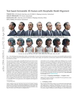 Text-based Animatable 3D Avatars with Morphable Model Alignment