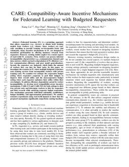 CARE: Compatibility-Aware Incentive Mechanisms for Federated Learning with Budgeted Requesters