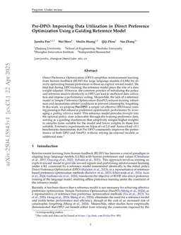 Pre-DPO: Improving Data Utilization in Direct Preference Optimization Using a Guiding Reference Model