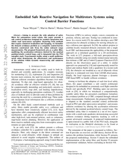 Embedded Safe Reactive Navigation for Multirotors Systems using Control Barrier Functions