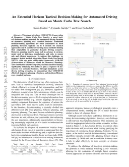 An Extended Horizon Tactical Decision-Making for Automated Driving Based on Monte Carlo Tree Search