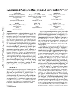 Synergizing RAG and Reasoning: A Systematic Review