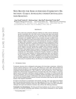 New Recipe for Semi-supervised Community Detection: Clique Annealing under Crystallization Kinetics