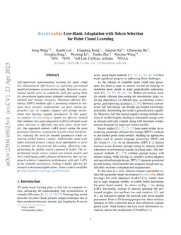 PointLoRA: Low-Rank Adaptation with Token Selection for Point Cloud Learning