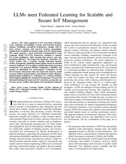 LLMs meet Federated Learning for Scalable and Secure IoT Management
