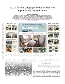 $π_{0.5}$: a Vision-Language-Action Model with Open-World Generalization