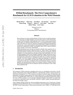 DMind Benchmark: Toward a Holistic Assessment of LLM Capabilities across the Web3 Domain