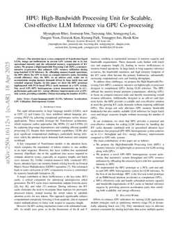 HPU: High-Bandwidth Processing Unit for Scalable, Cost-effective LLM Inference via GPU Co-processing