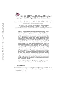 CLIP-IT: CLIP-based Pairing for Histology Images Classification