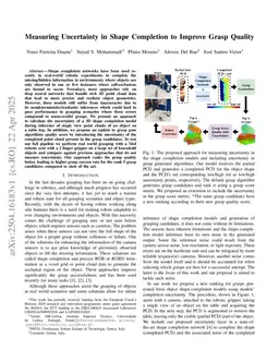 Measuring Uncertainty in Shape Completion to Improve Grasp Quality