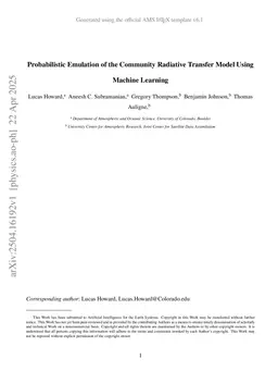 Probabilistic Emulation of the Community Radiative Transfer Model Using Machine Learning