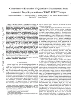 Comprehensive Evaluation of Quantitative Measurements from Automated Deep Segmentations of PSMA PET/CT Images