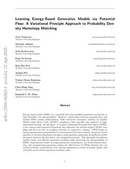 Learning Energy-Based Generative Models via Potential Flow: A Variational Principle Approach to Probability Density Homotopy Matching