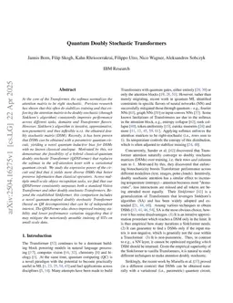 Quantum Doubly Stochastic Transformers