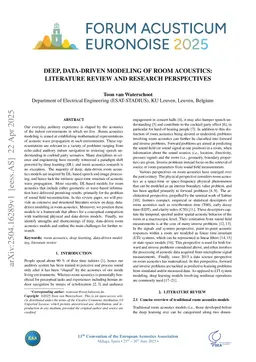 Deep, data-driven modeling of room acoustics: literature review and research perspectives