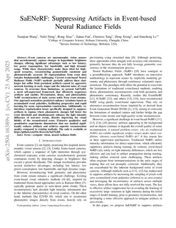 SaENeRF: Suppressing Artifacts in Event-based Neural Radiance Fields
