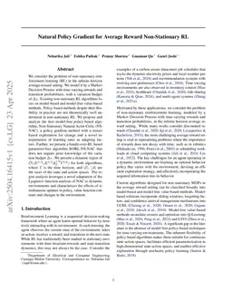 Natural Policy Gradient for Average Reward Non-Stationary RL