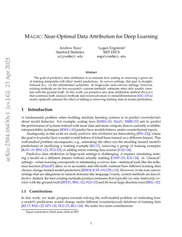 MAGIC: Near-Optimal Data Attribution for Deep Learning