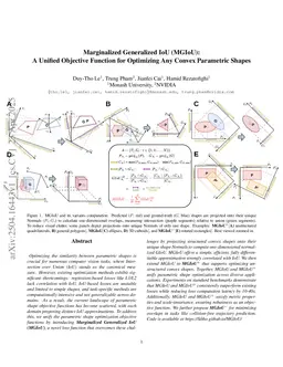 Marginalized Generalized IoU (MGIoU): A Unified Objective Function for Optimizing Any Convex Parametric Shapes