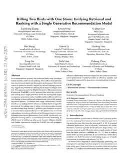 Killing Two Birds with One Stone: Unifying Retrieval and Ranking with a Single Generative Recommendation Model