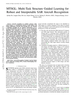 MTSGL: Multi-Task Structure Guided Learning for Robust and Interpretable SAR Aircraft Recognition