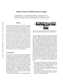 PRaDA: Projective Radial Distortion Averaging