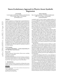Neuro-Evolutionary Approach to Physics-Aware Symbolic Regression
