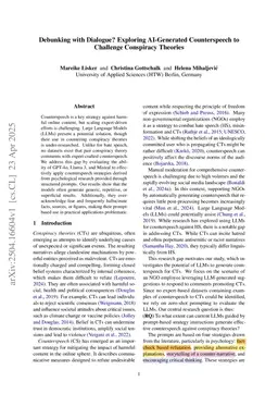 Debunking with Dialogue? Exploring AI-Generated Counterspeech to Challenge Conspiracy Theories