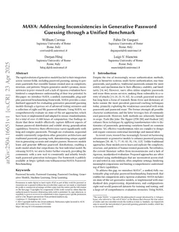 MAYA: Addressing Inconsistencies in Generative Password Guessing through a Unified Benchmark