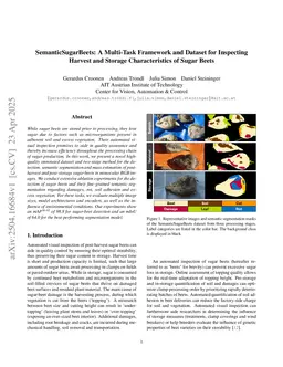 SemanticSugarBeets: A Multi-Task Framework and Dataset for Inspecting Harvest and Storage Characteristics of Sugar Beets