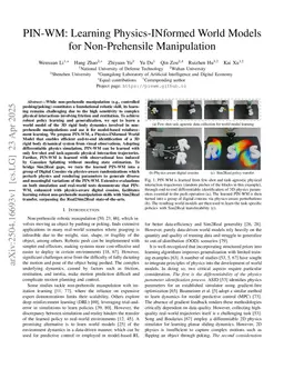 PIN-WM: Learning Physics-INformed World Models for Non-Prehensile Manipulation