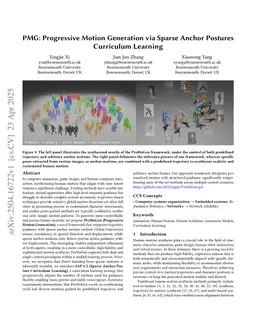 PMG: Progressive Motion Generation via Sparse Anchor Postures Curriculum Learning