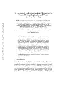 Detecting and Understanding Hateful Contents in Memes Through Captioning and Visual Question-Answering