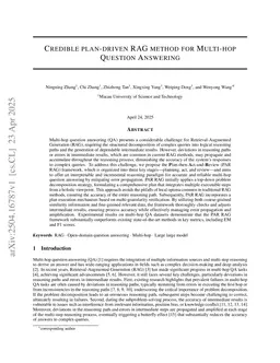 Credible Plan-Driven RAG Method for Multi-Hop Question Answering