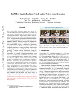 BadVideo: Stealthy Backdoor Attack against Text-to-Video Generation