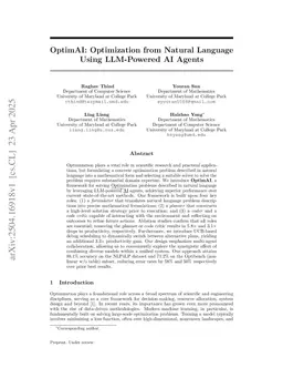 OptimAI: Optimization from Natural Language Using LLM-Powered AI Agents